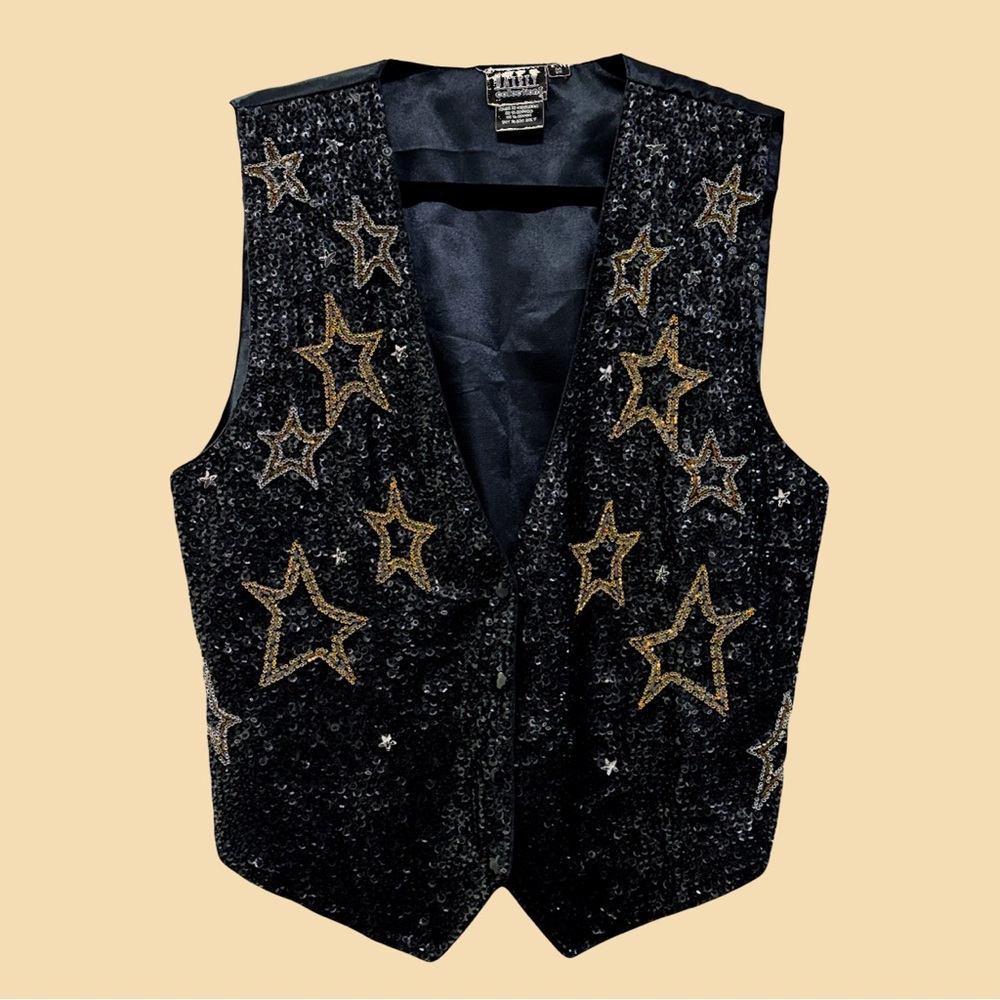 Vintage Sequin Star Vest